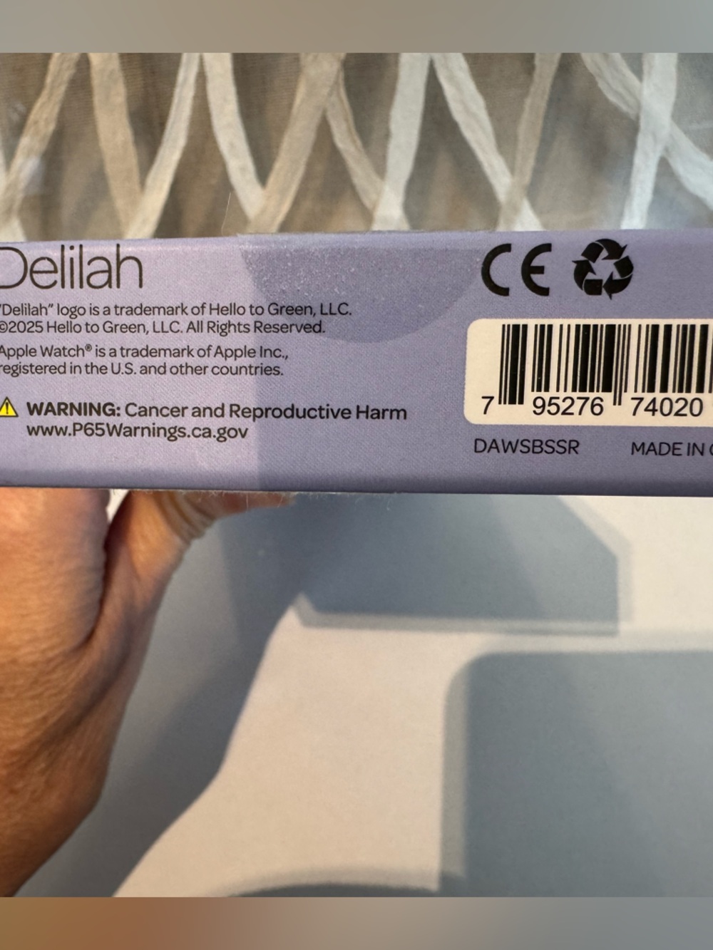 Delilah Silicone Apple Watch Band - Lavender NWT - Picture 3 of 4
